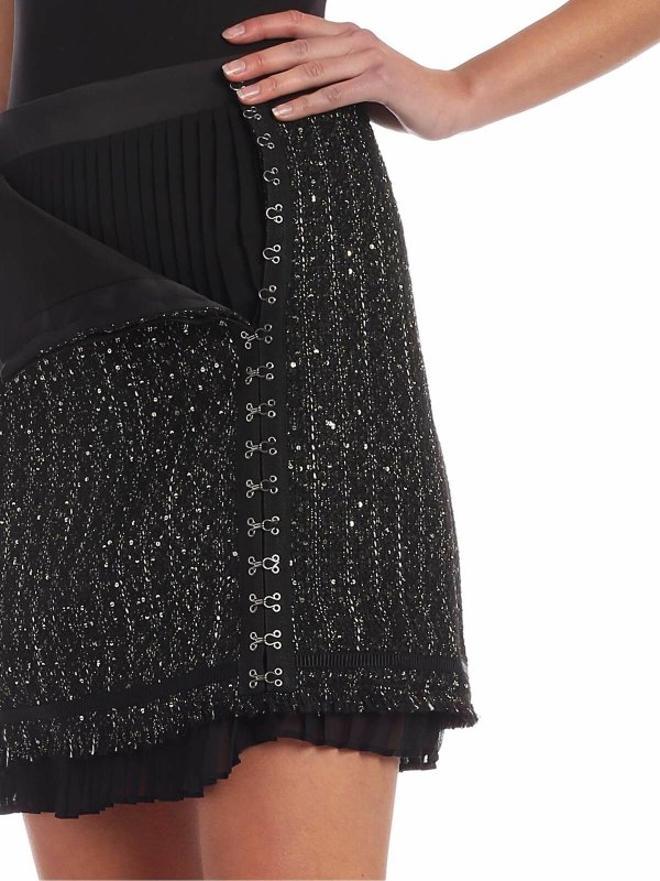 Sparkle Bouclè skirt in black shop online: KARL LAGERFELD