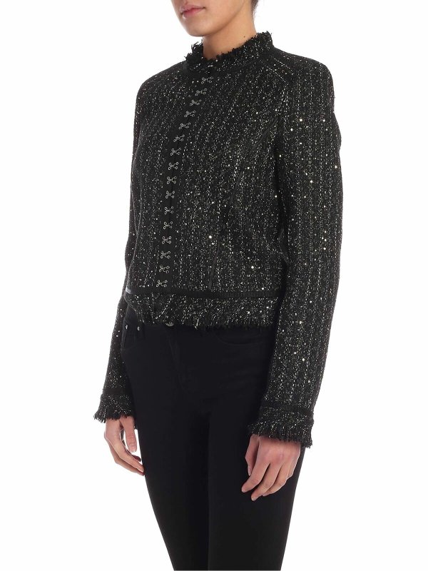 KARL LAGERFELD: giacche casual online - Giacca Sparkle Bouclè nera