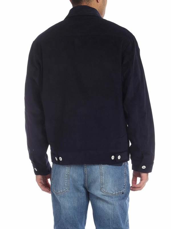 iKRIX VIVIENNE WESTWOOD ANGLOMANIA: casual jackets - Factory jacket in corduroy blue