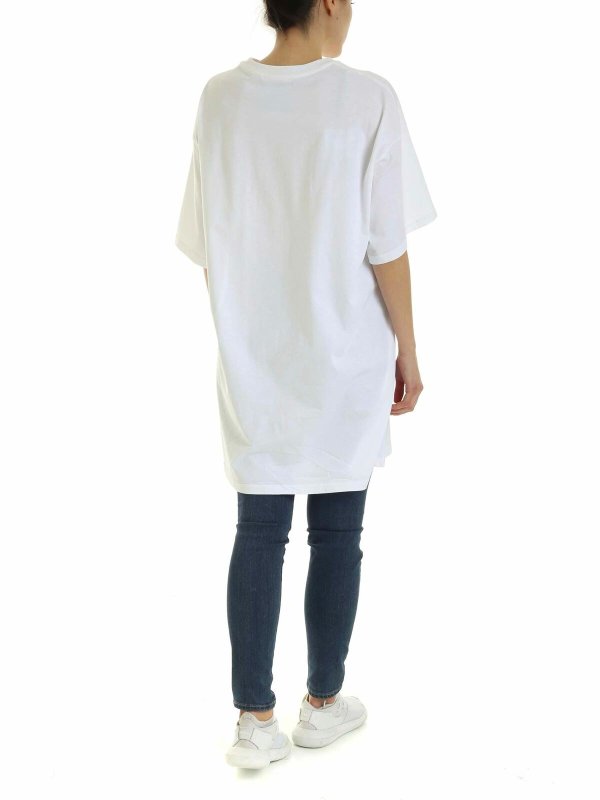 iKRIX MOSCHINO: t-shirts - Teddy Bear Frame oversize T-shirt in white