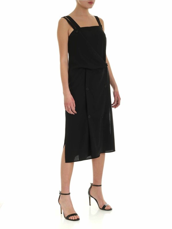 McQ Alexander Mcqueen: knee length dresses online - Kotomi dress in black
