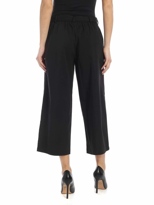 iKRIX DKNY: casual trousers - Crop pants in black with bow at the waist