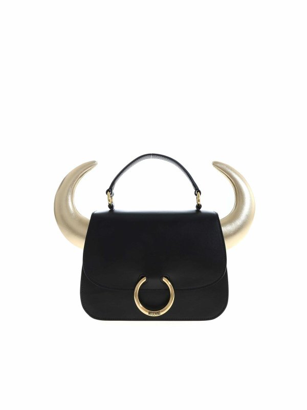 MOSCHINO: Schultertaschen - Shopper - Schwarz