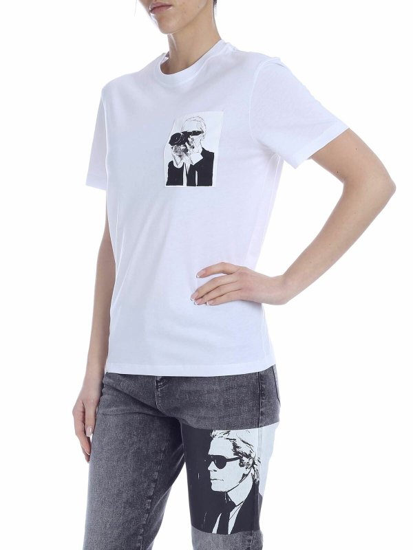 KARL LAGERFELD: T-shirts online - T-Shirt - Blanc
