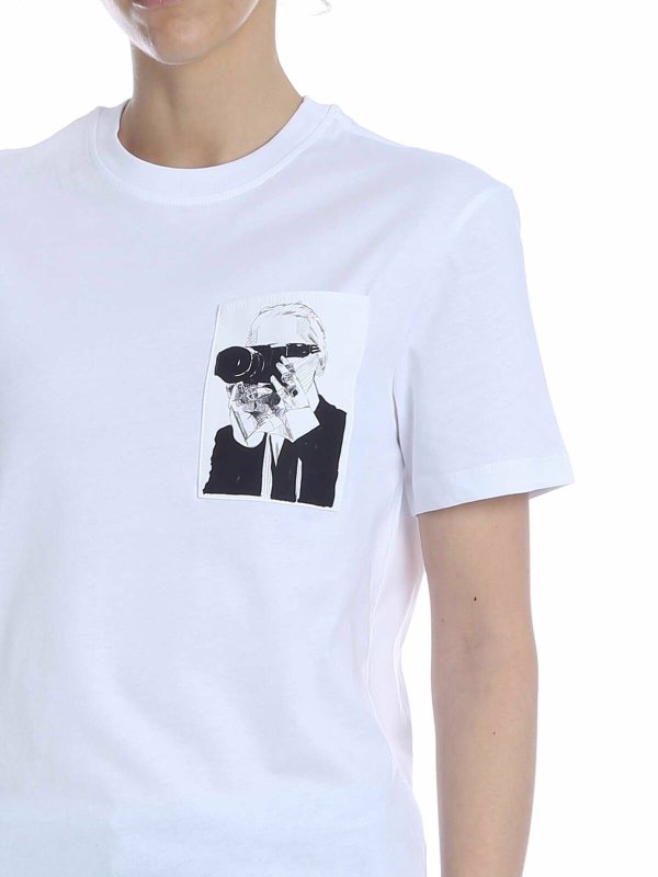 T-Shirt - Blanc shop online: KARL LAGERFELD
