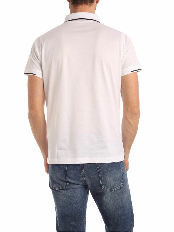iKRIX KARL LAGERFELD: polo shirts - Tone-on-tone logo polo shirt in white