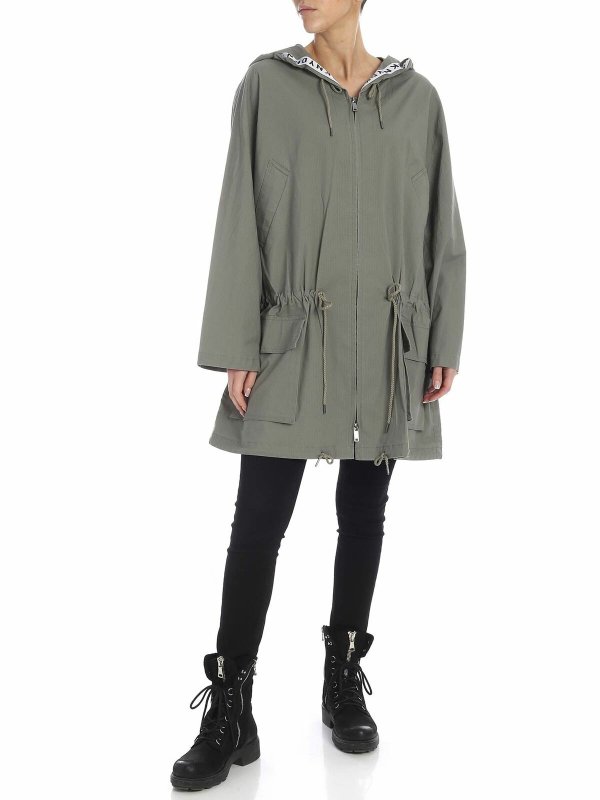 DKNY: Manteaux au genou - Manteau Au Genou - Vert