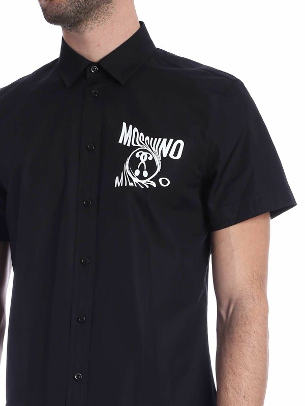 Double Question Mark shirt in black shop online: MOSCHINO