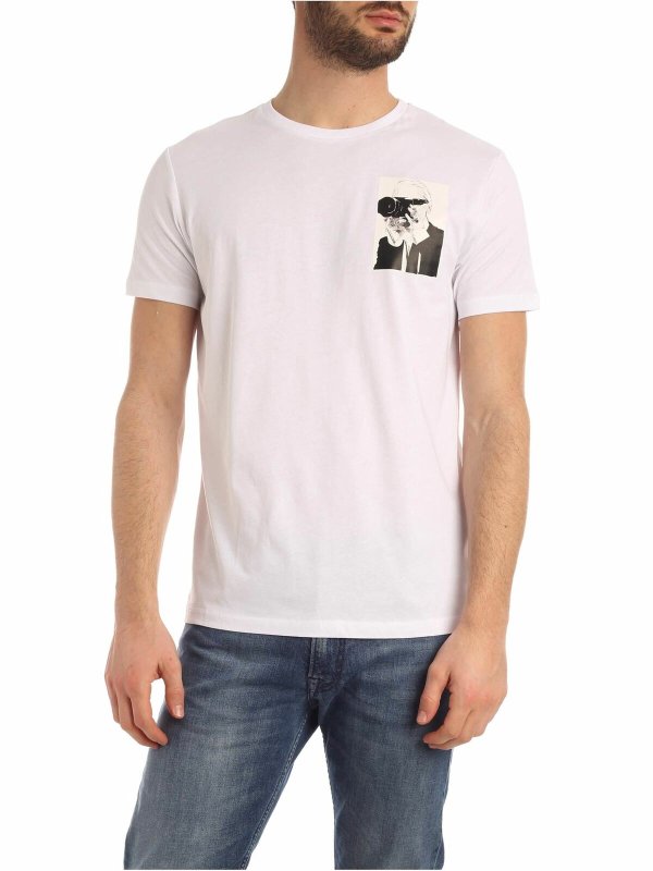 KARL LAGERFELD: T-shirts - T-Shirt - Weiß