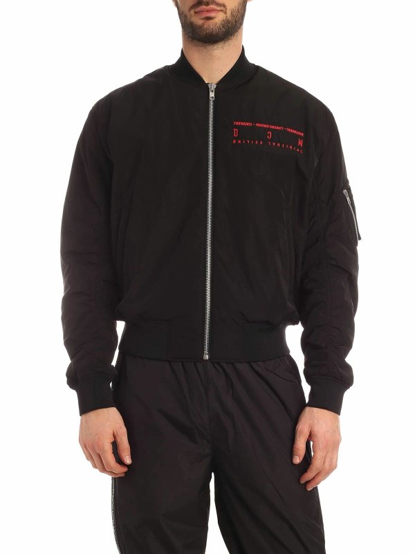 McQ Alexander Mcqueen: giacche bomber - Giubbino Fire Swallow nero