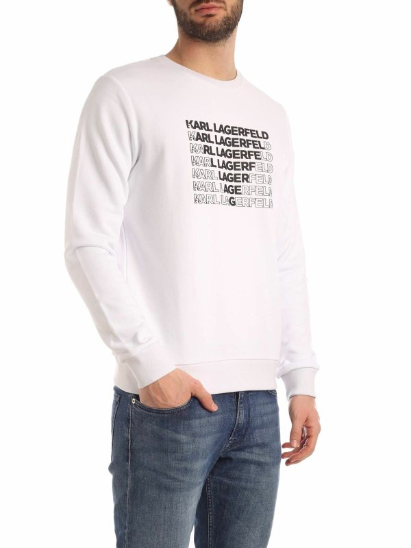KARL LAGERFELD: Sweatshirts & Sweaters online - Karl Triangle logo sweatshirt in white