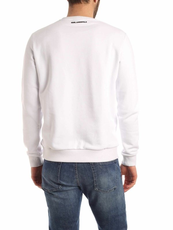 iKRIX KARL LAGERFELD: Sweatshirts & Sweaters - Karl Triangle logo sweatshirt in white