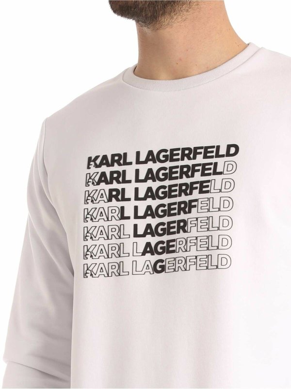 Karl Triangle logo sweatshirt in white shop online: KARL LAGERFELD