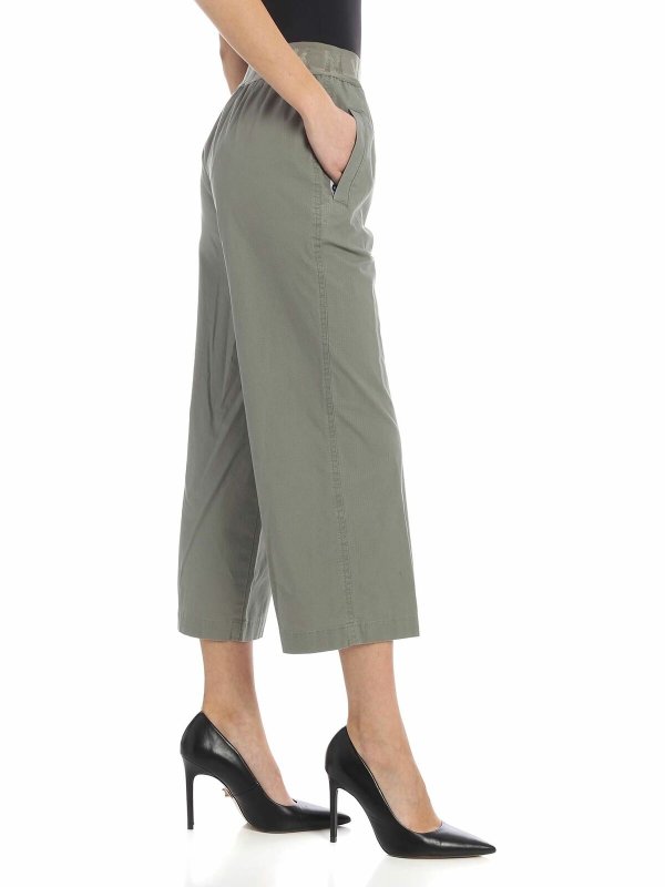 DKNY: casual trousers online - Branded elastic pants in sage green