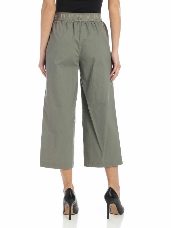 iKRIX DKNY: casual trousers - Branded elastic pants in sage green