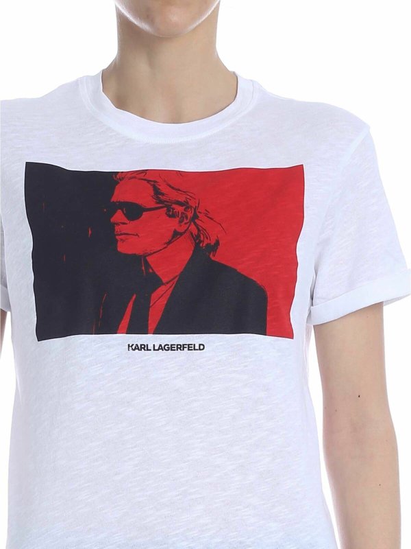 Karl Legend Colorblock T-shirt in white shop online: KARL LAGERFELD