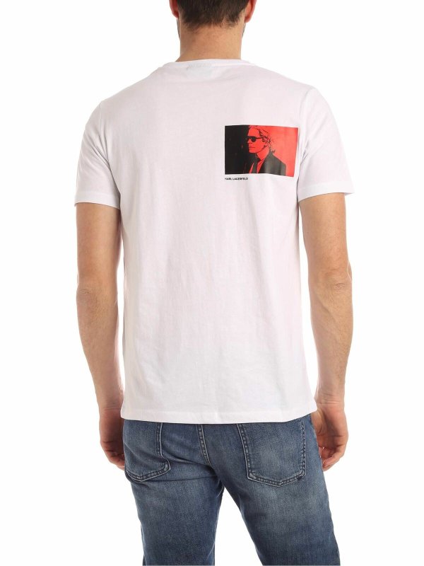 iKRIX KARL LAGERFELD: t-shirts - Essential print T-shirt in white