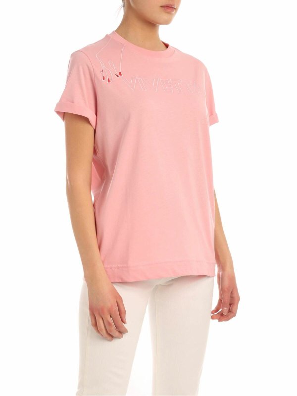 Vivetta: t-shirt online - T-shirt Vivietta Hand rosa