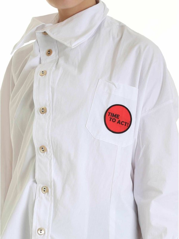 Chaos shirt in white shop online: VIVIENNE WESTWOOD ANGLOMANIA