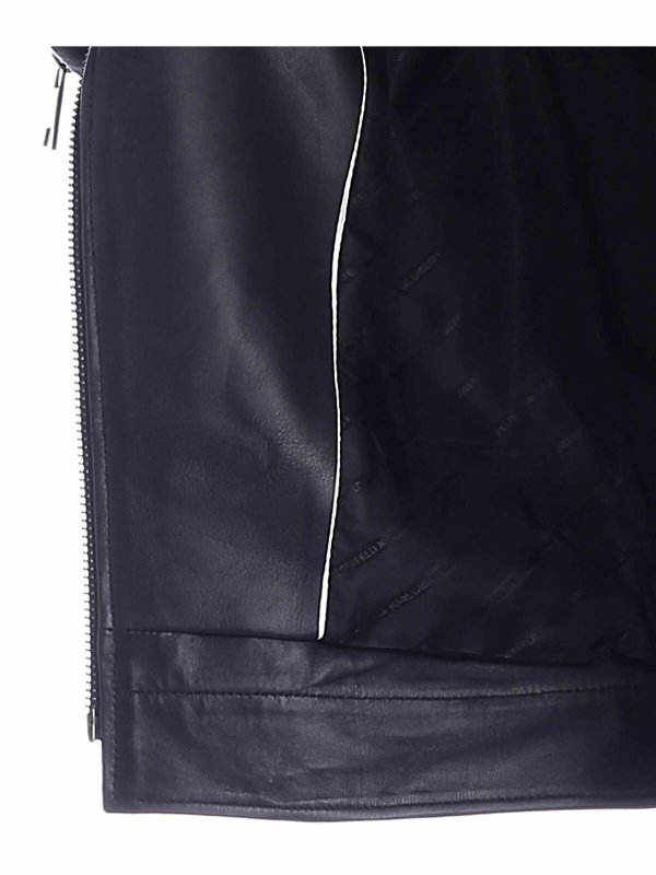 KARL LAGERFELD buy online Karl Legend leather biker in black