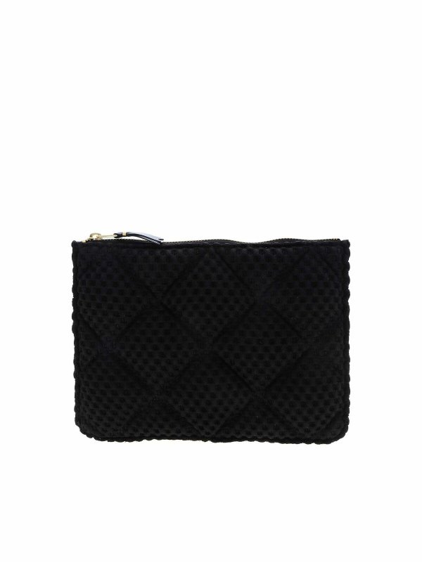 COMME DES GARÇONS WALLET: clutches - Black Fat Tortoise bag in black