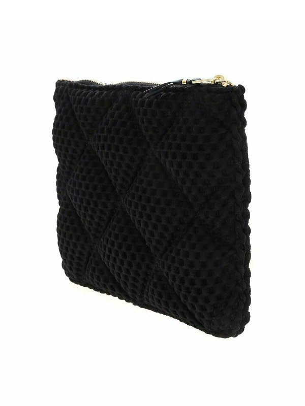 COMME DES GARÇONS WALLET: clutches online - Black Fat Tortoise bag in black
