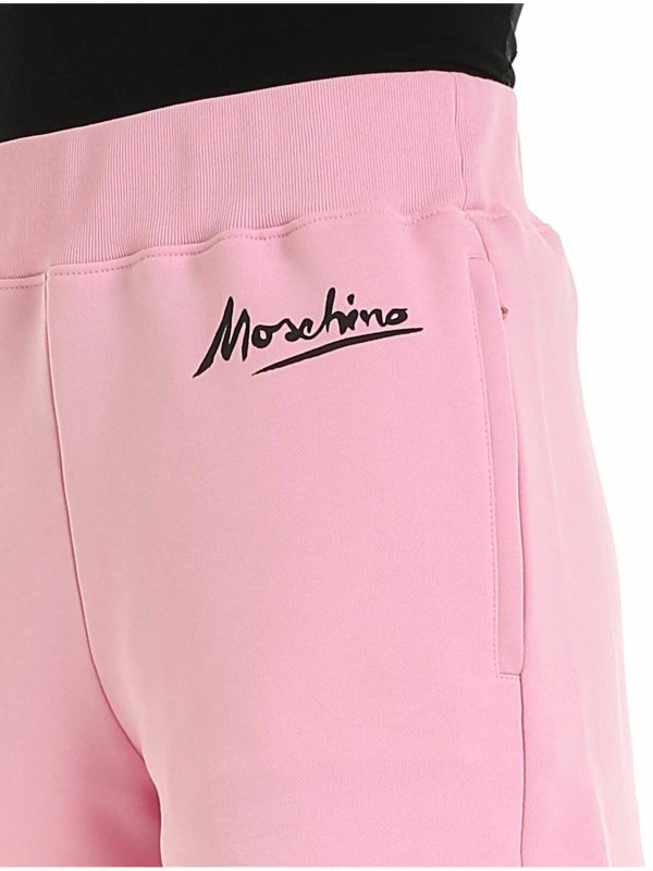 Signature shorts in pink shop online: MOSCHINO