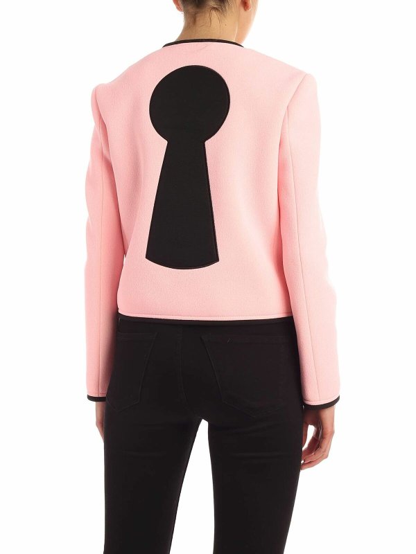 The Best Shops MOSCHINO: casual jackets - Black details jacket in pink
