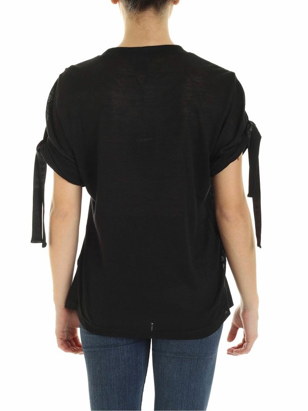 iKRIX DKNY: t-shirts - Branded ribbon T-shirt in black