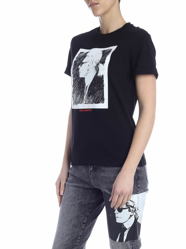 KARL LAGERFELD: T-shirts online - T-Shirt - Noir