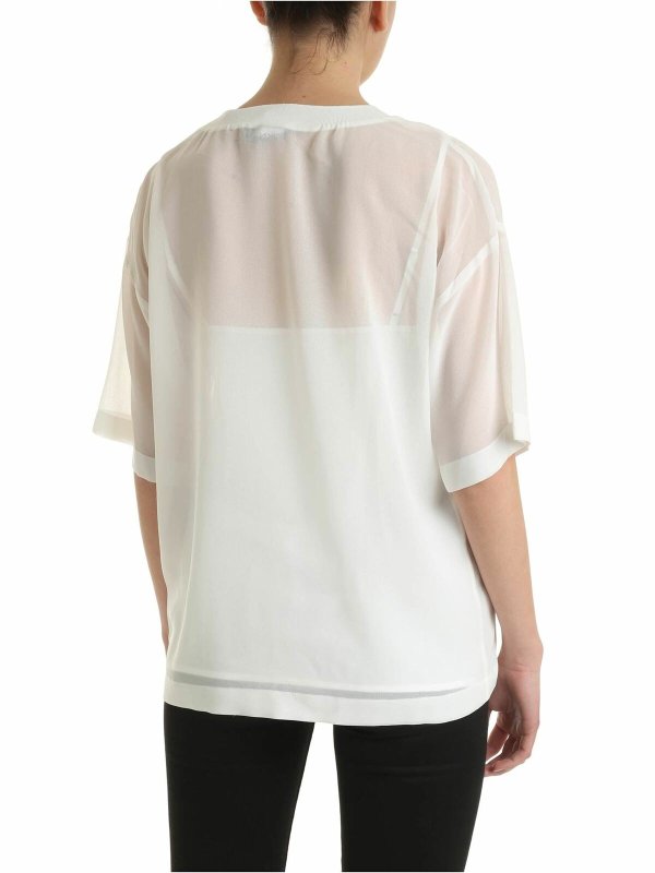 iKRIX DKNY: t-shirts - Glasses logo print T-shirt in white