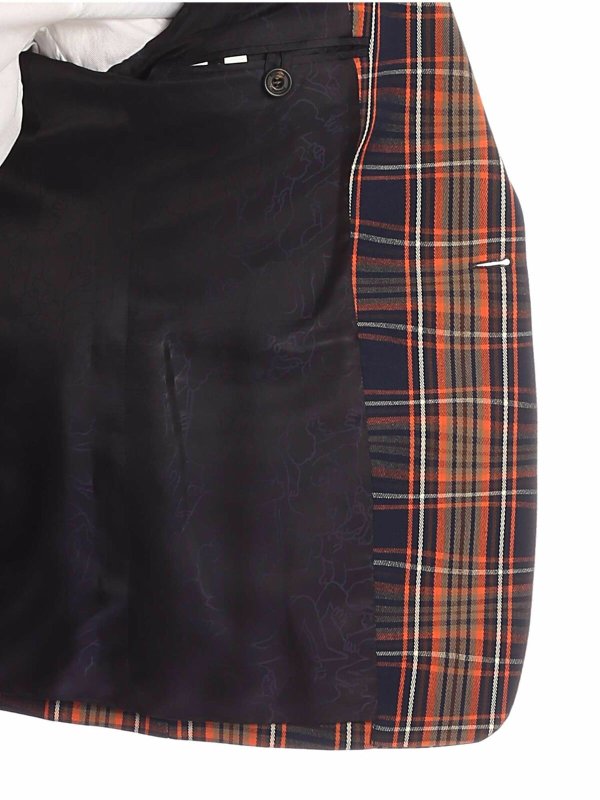 Single breasted checked jacket in blue and or shop online: VIVIENNE WESTWOOD