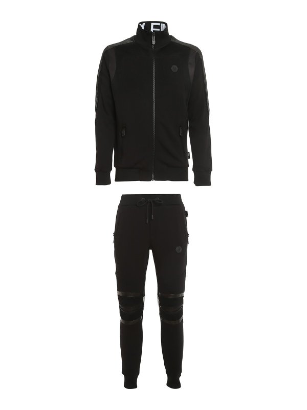 PHILIPP PLEIN: jumpsuits - Faux leather insert tracksuits