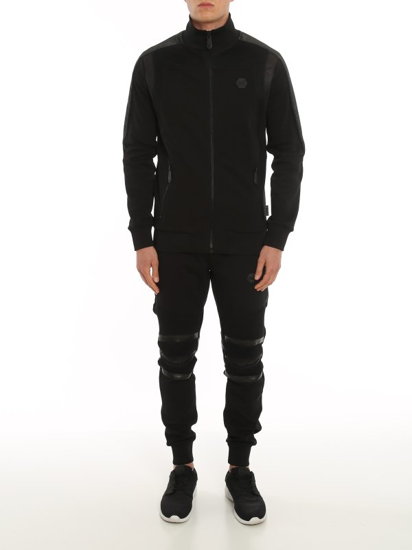 iKRIX PHILIPP PLEIN: jumpsuits - Faux leather insert tracksuits