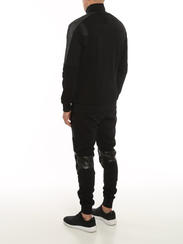 Faux leather insert tracksuits shop online: PHILIPP PLEIN