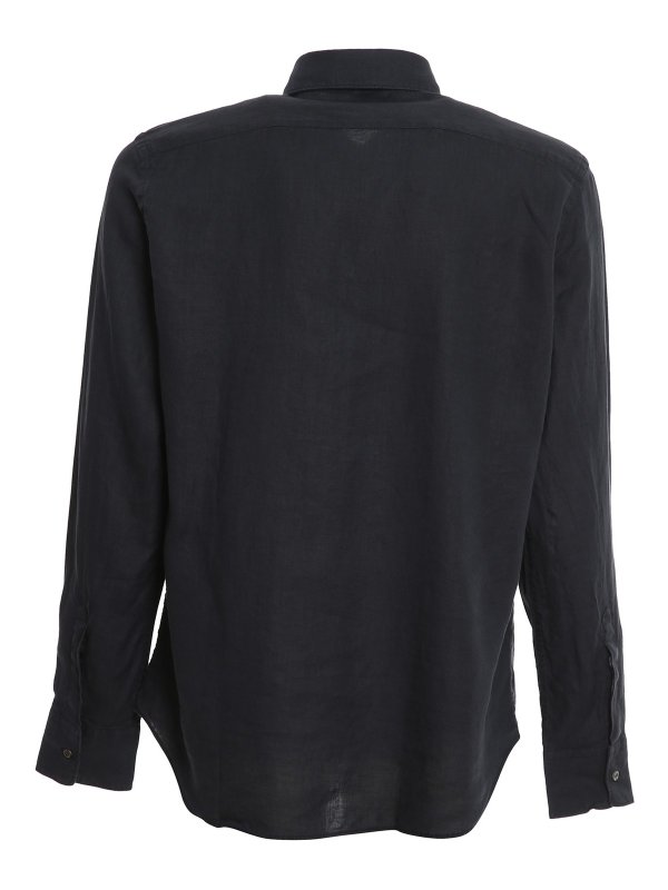 ASPESI: camicie online - Camicia in lino con tasca applicata