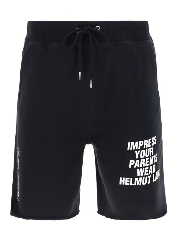 HELMUT LANG: pantaloni shorts - Bermuda con scritte