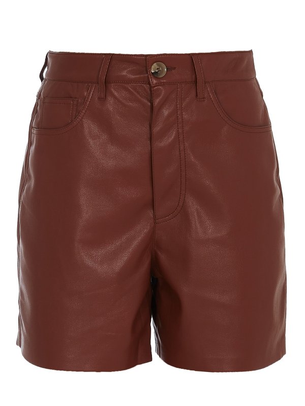 NANUSHKA: leather trousers - Leana shorts
