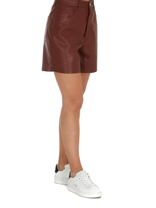 NANUSHKA: leather trousers online - Leana shorts