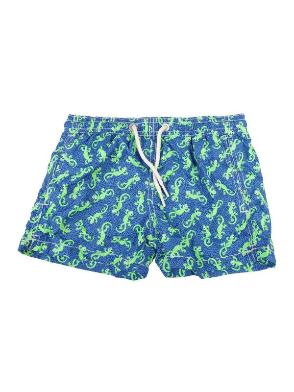 MC2 SAINT BARTH: Swim shorts & swimming trunks - Lizard print swim trunks