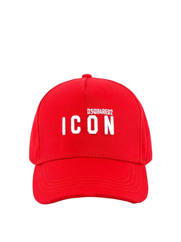 DSQUARED2: hats & caps - Icon cotton baseball cap