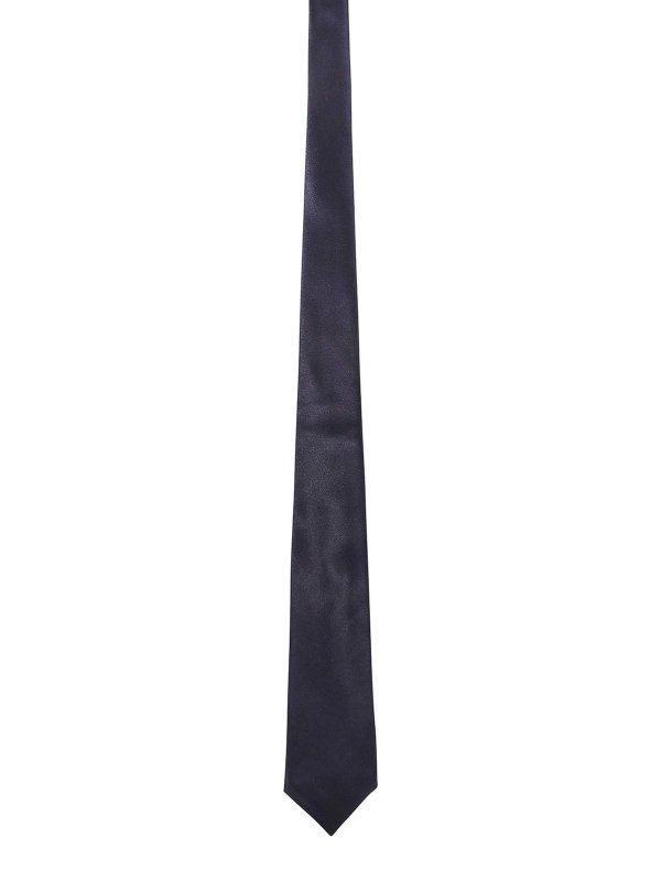 KITON: ties & bow ties - Blue cotton tie