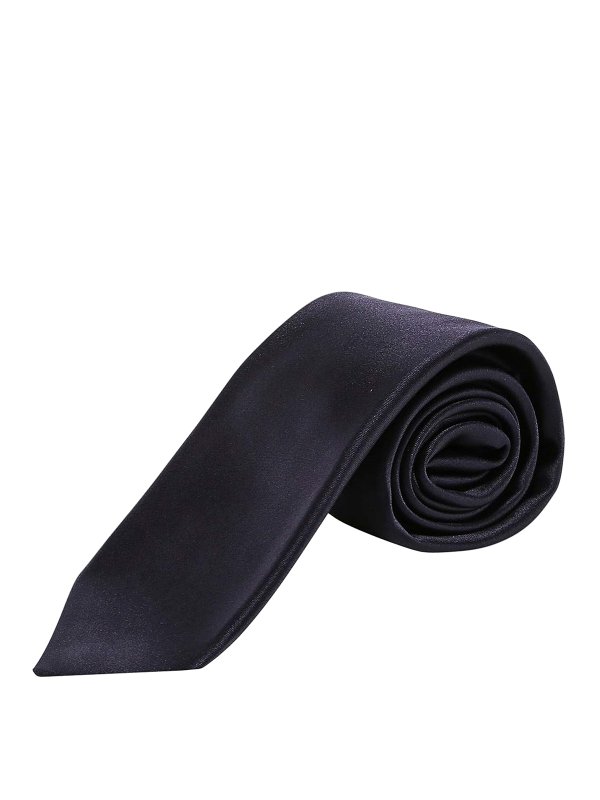 KITON: ties & bow ties online - Blue cotton tie