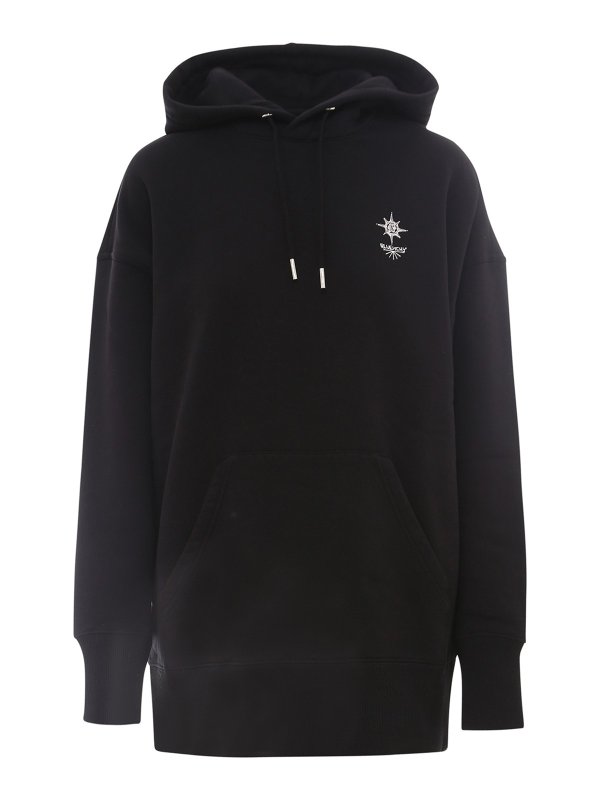GIVENCHY: Sweatshirts & Sweaters - Black printed cotton hoodie