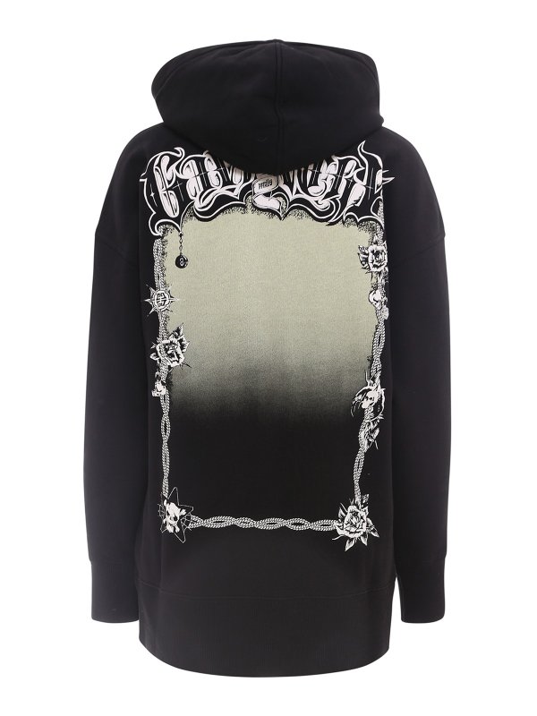 GIVENCHY: Sweatshirts & Sweaters online - Black printed cotton hoodie