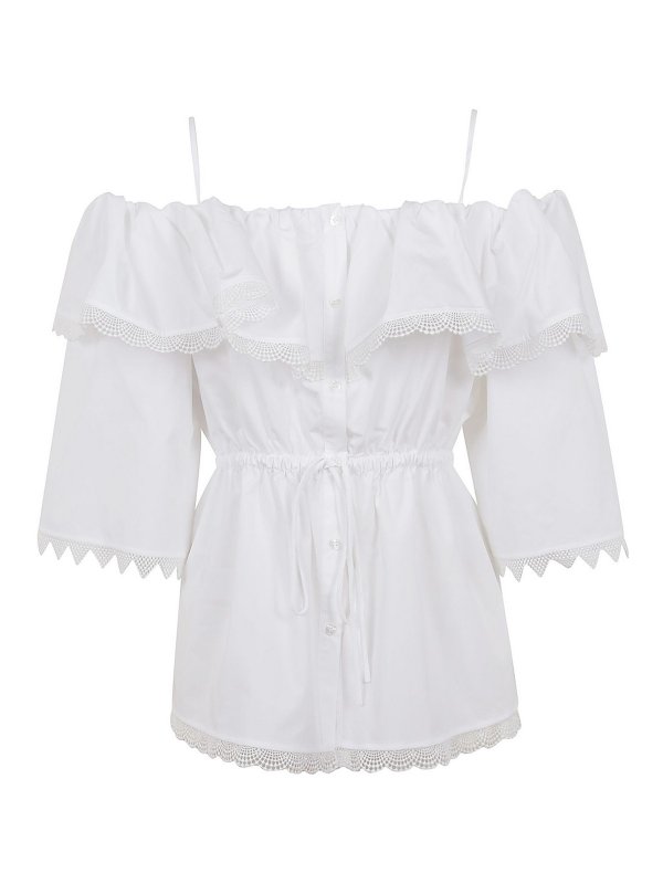 m.s.g.m.: blouses - Off-the-shoulder cotton blouse