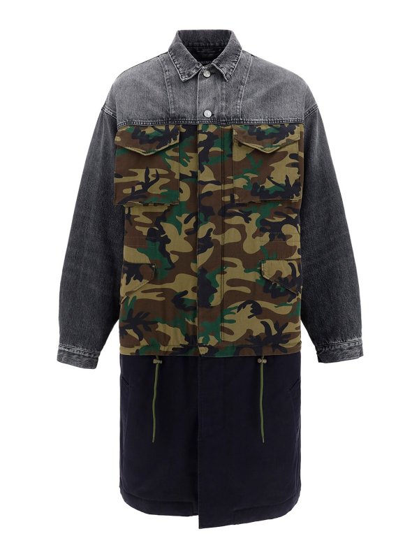 BALENCIAGA: Abrigos semilargos - Abrigo Midi - Verde Oscuro