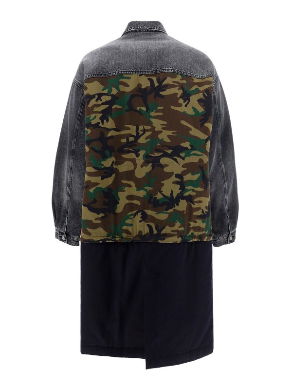 BALENCIAGA: Abrigos semilargos online - Abrigo Midi - Verde Oscuro