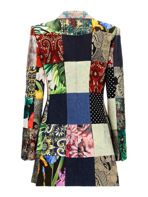 DOLCE & GABBANA: blazers online - Sicilian Patchwork blazer