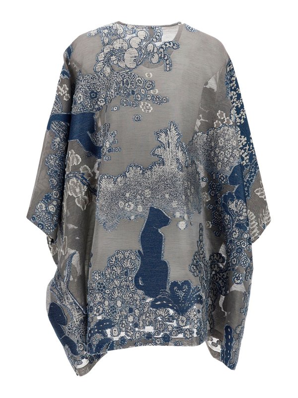 GIORGIO ARMANI: Capes &  Ponchos online - Cotton jacquard poncho